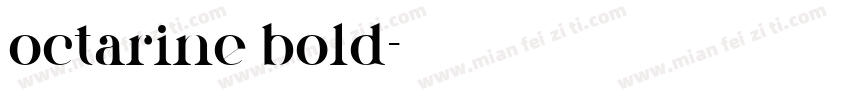 octarine bold字体转换